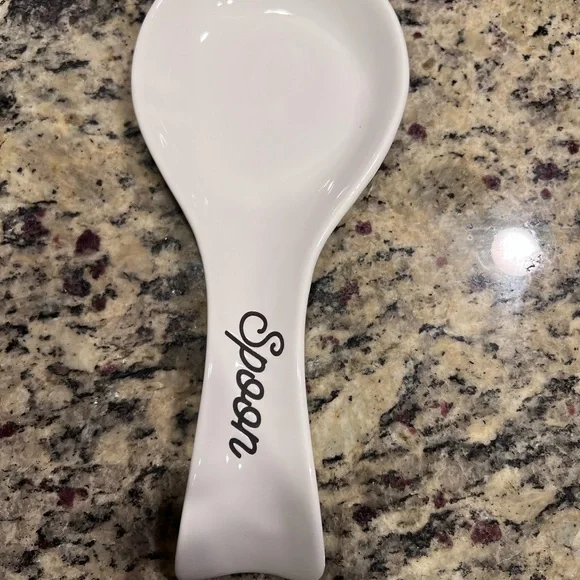 Farmhouse White and Black Butter Dish Set with Spoon and Spreader - Picture 5 of 6